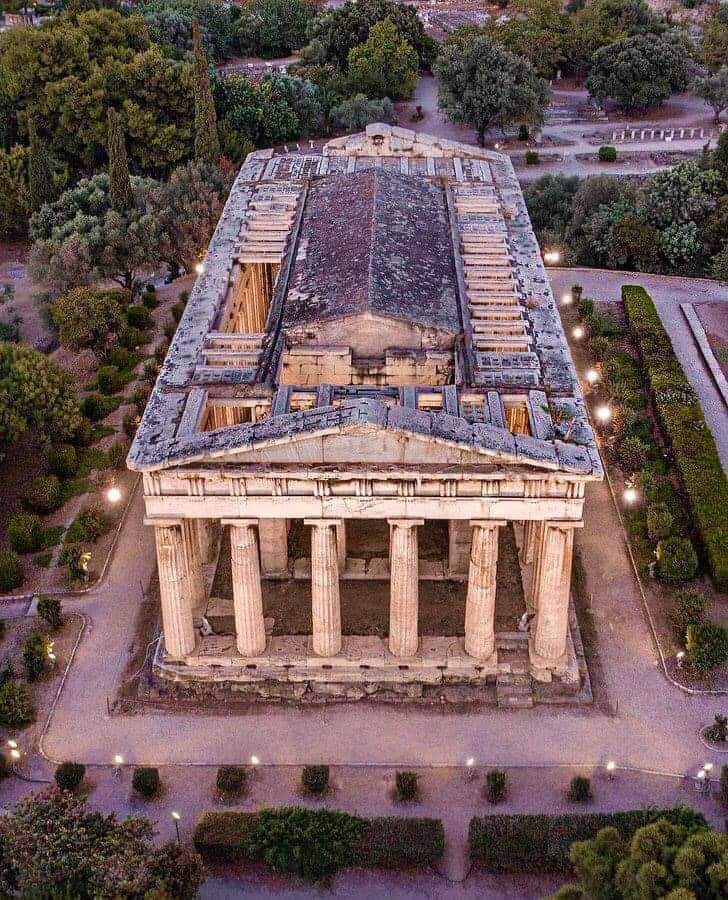 Temple of Hephaestus, a well-preserved Greek Doric  Peripteral Temple, was dedicated to Hephaestus, the Greek god of blacksmithing, and Athena, the goddess of pottery and crafting. These two gods represent the craftsmen of ancient Greece, and this temple was a site to worship