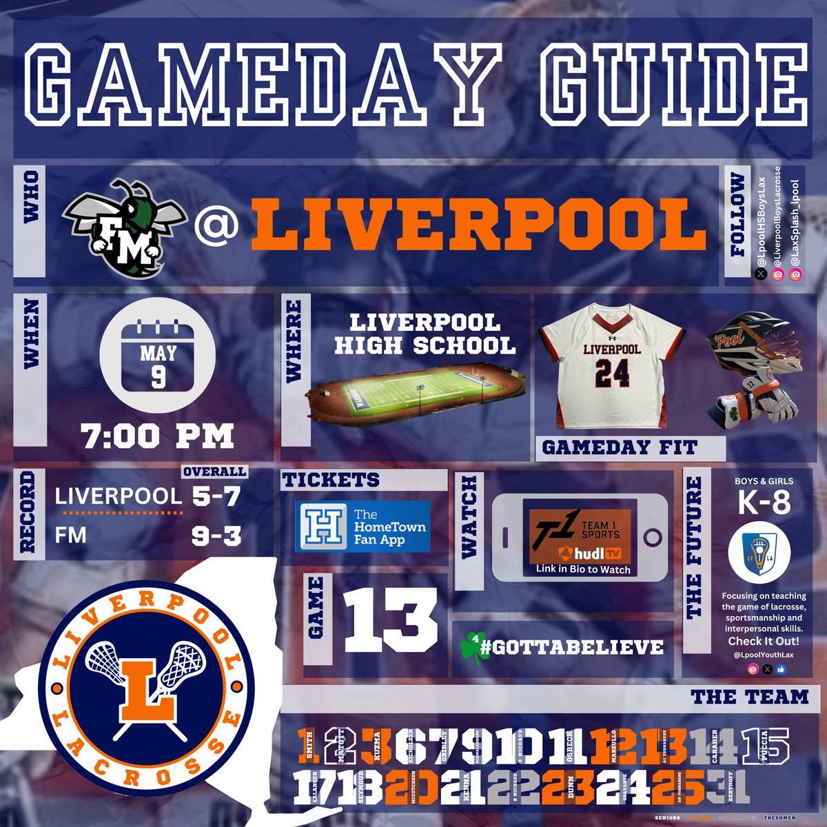 🚨GAMEDAY! FM comes to town for a 7pm face off tonight.

#GottaBelieve☘️