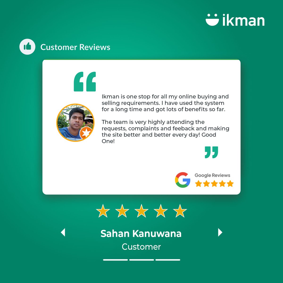 Yet another outstanding 5-star review! 🌟
We're deeply grateful for the sincere feedback from our valued customers, which drives us to constantly enhance our service standards and exceed expectations every day! 🙏❤️
#ikman #reviews #customerservice #customerfeedback