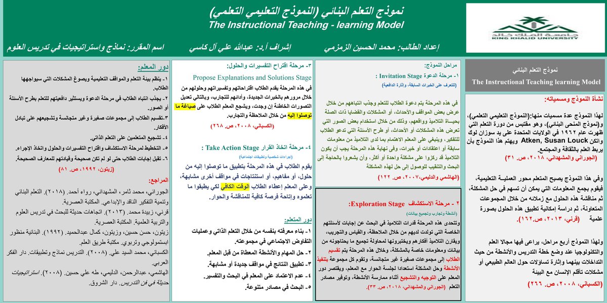 نماذج واستراتيجيات في تدريس العلوم (@namathege) on Twitter photo ضمن متطلبات مقرر نماذج واستراتيجيات في تدريس العلوم <a href="/namathege/">نماذج واستراتيجيات في تدريس العلوم</a>، نستعرض معكم #انفوجرافيك لنموذج التعلم البنائي، من إعداد الطالب: محمد الحسين الزمزمي، أستاذ المقرر: <a href="/alkasi1429/">أ.د.عبدالله بن علي آل كاسي أستاذ التعليم والتعلم</a>
<a href="/kkueduksa/">جامعة الملك خالد</a> <a href="/kkueduedu/">كلية التربية College of Education</a> <a href="/MOE_RJA/">إدارة تعليم رجال ألمع</a> ضمن متطلبات مقرر نماذج واستراتيجيات في تدريس العلوم <a href="/namathege/">نماذج واستراتيجيات في تدريس العلوم</a>، نستعرض معكم #انفوجرافيك لنموذج التعلم البنائي، من إعداد الطالب: محمد الحسين الزمزمي، أستاذ المقرر: <a href="/alkasi1429/">أ.د.عبدالله بن علي آل كاسي أستاذ التعليم والتعلم</a>
<a href="/kkueduksa/">جامعة الملك خالد</a> <a href="/kkueduedu/">كلية التربية College of Education</a> <a href="/MOE_RJA/">إدارة تعليم رجال ألمع</a>