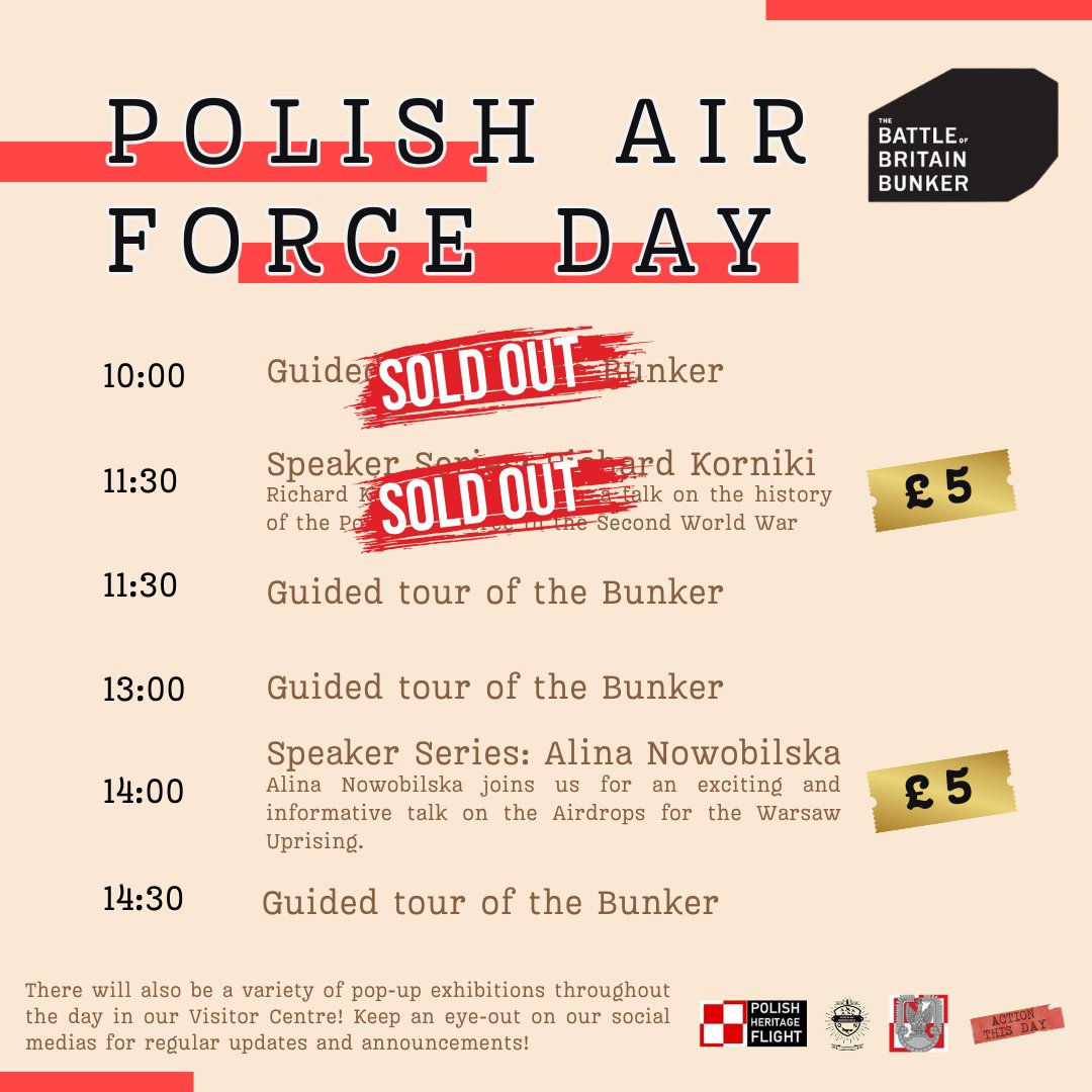 Join us at the Bunker for a commemoration of the important contributions and sacrifices of Polish pilots on Polish Air Force Day! In collaboration with @FlightPolish & @WHW_CambridgeIC 📆 11/05/24 10-4 👉 battleofbritainbunker.co.uk ✉ bunker@hillingdon.gov.uk ☎ 01895238154