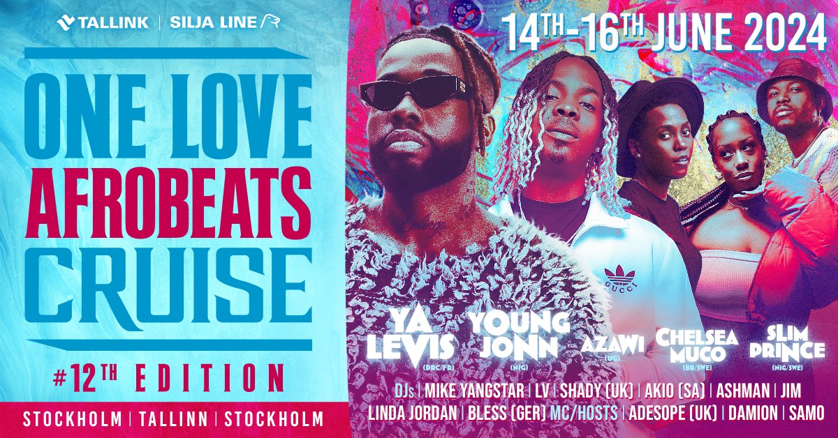 Summer is approaching, and we are getting ready to sail on the 12th Edition of One Love Afrobeats Cruise😎
Most Cabin categories are now sold out, B &amp; A cabins are booking fast now! ⁣So don’t miss out on this and book your cabin now. Booking link 👇🏾
se.tallink.com/one-love-cruise