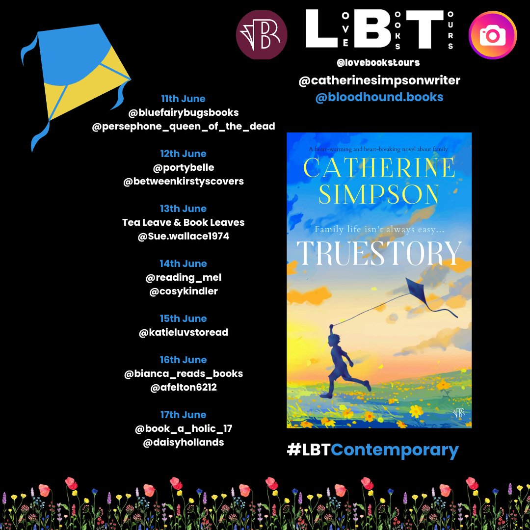 This JUNE follow the  #virtualbooktour for 

Truestory by @cath_simpson13 
Worldwide - 11th - 17th June
Genre: Contemporary | Upmarket Fiction
Pages: 318
Publisher: @Bloodhoundbook 

Follow the tour over on our Instagram and TikTok. instagram.com/lovebookstours