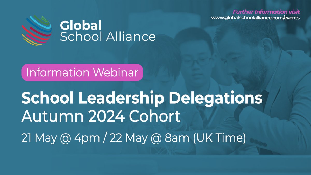 Ready to embark on one of the most transformational experiences for school leaders? 🚀🌎💫 Come and learn how our #LeadershipDelegations have huge impact on personal and professional development. 21 May @ 4pm 👉 globalschoolalliance.com/events/school-…. 22 May @ 8am 👉 globalschoolalliance.com/events/school-….