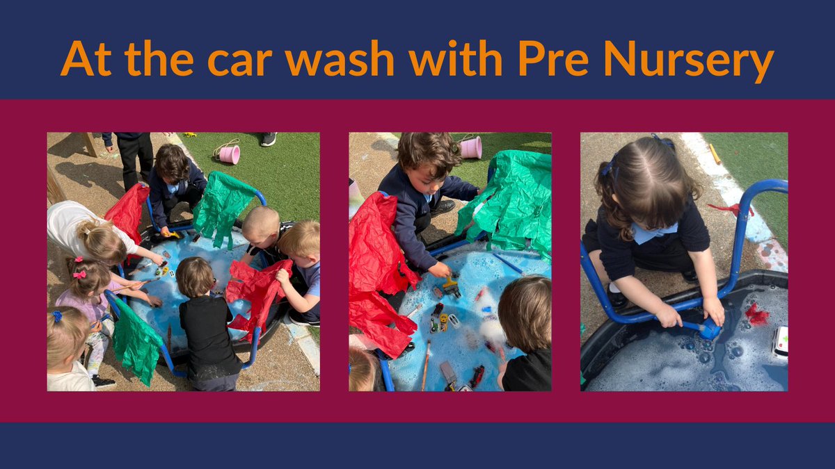 The children created their own car wash. They used a variety of tools to clean the cars and some even decided to have a paddle! #eyfs #WildWednesday