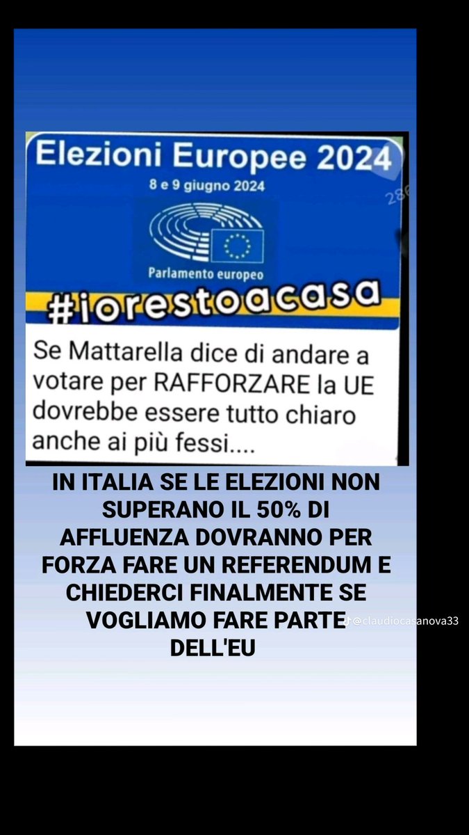 Se votare servisse a qualcosa, non ce lo farebbero fare. #iorestoacasa