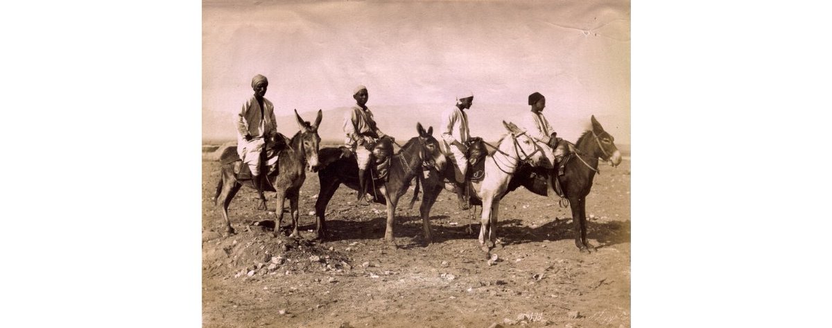It is #WorlDonkeyDay ! This photo (c. 1880), titled 'Suez Donkey Boys' is from the Oswald collection. A tea merchant in China, Oswald traveled often, documenting his travels through his photography. ow.ly/kakw50Rzh74