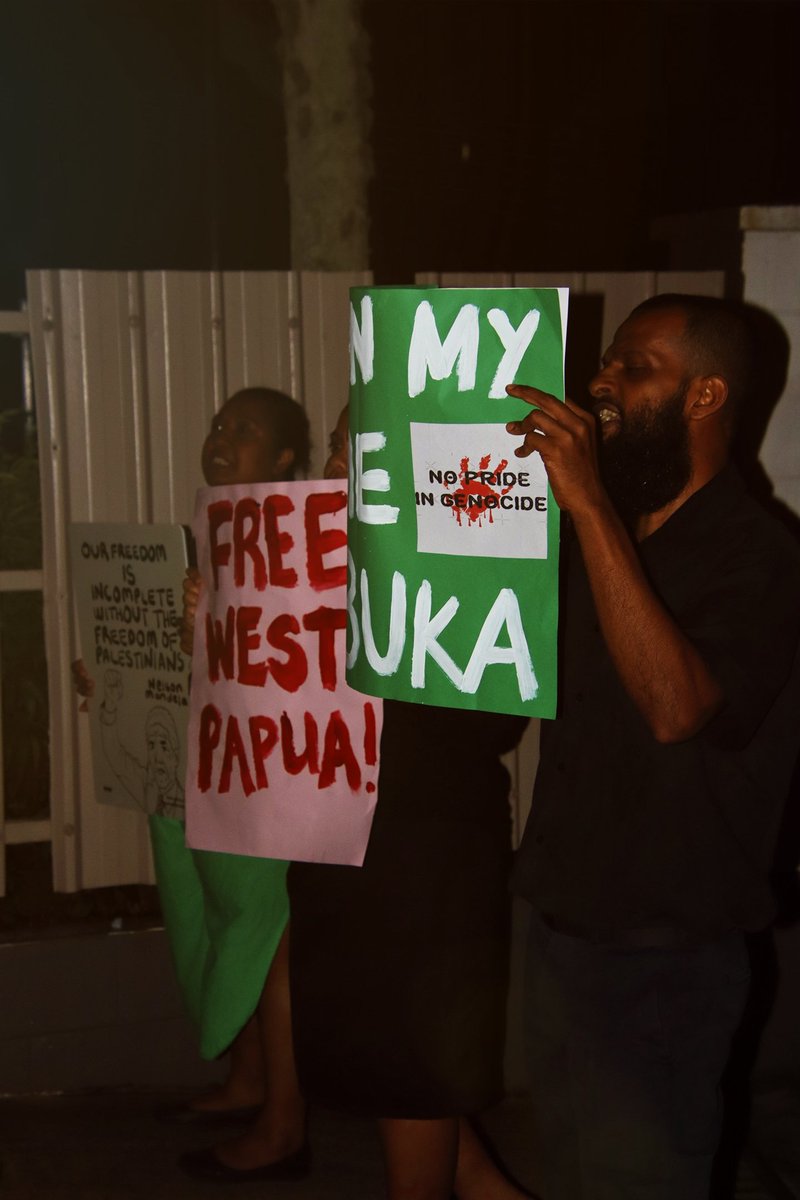 Activists made loud chants, calling for a ceasefire and an end to the genocide in Gaza.  #Fiji4Palestine