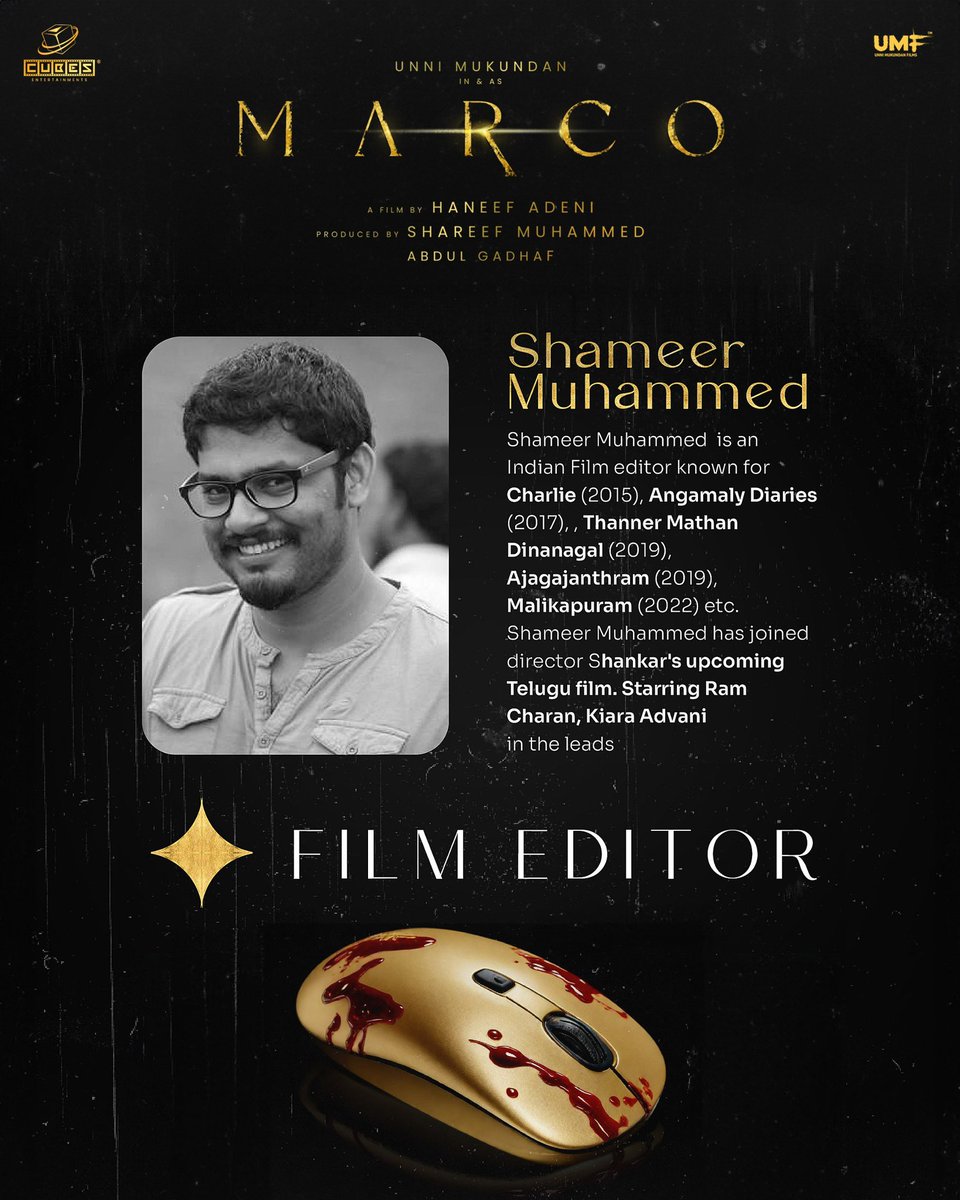 Welcome #ShameerMuhammed!! #Editor ✨ #Marco