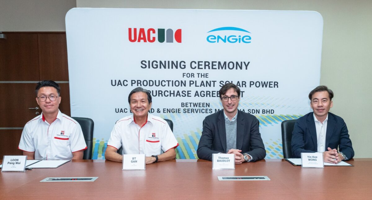 Engie, UAC Berhad sign 20-year solar PPA in Malaysia: Engie and UAC Berhad have signed a 20-year solar power purchase agreement (PPA) for a 7.35 MW solar array in Malaysia. dlvr.it/T6djs6 #CommercialIndustrialPV #Installations #Markets