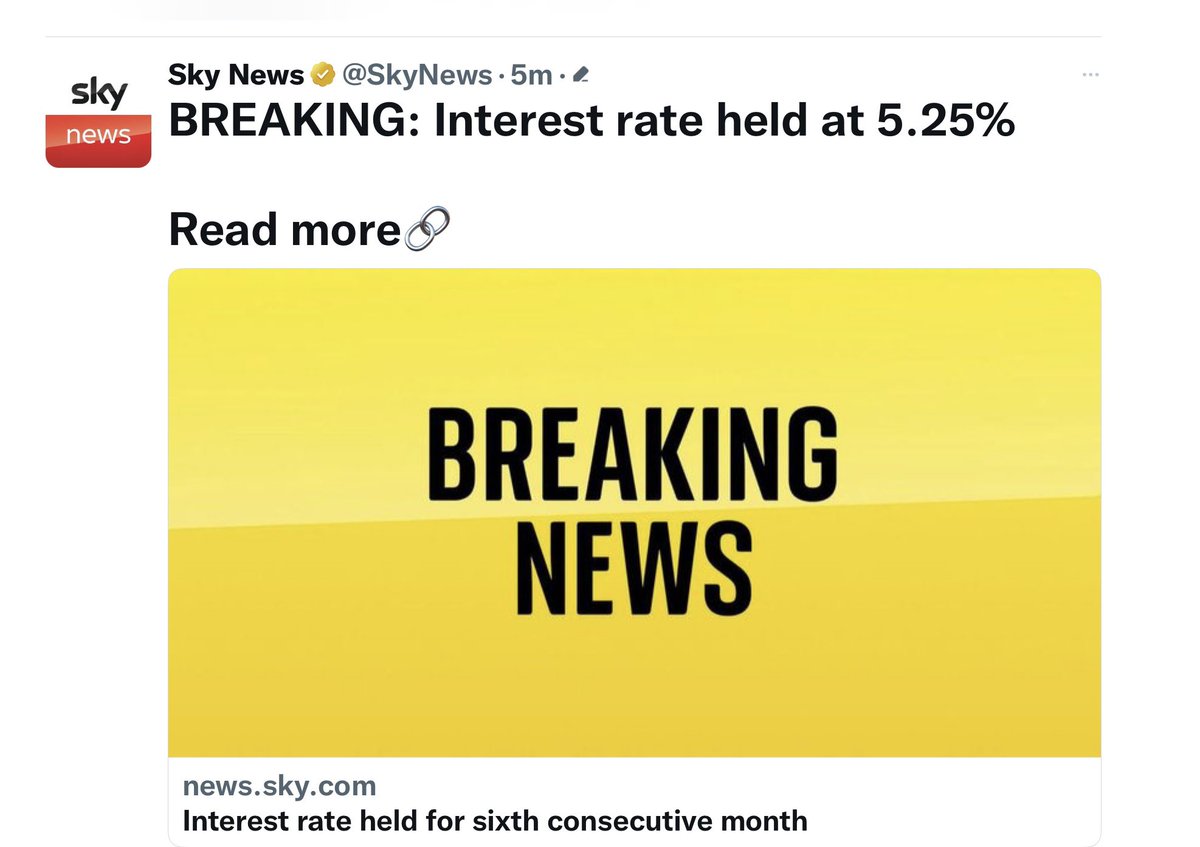 Interest Rates Held at 5.25%, the highest rate for over 16 years! I wanted to see a cut to Interest rates today to help real people struggling to pay loans and Mortgages. Holding the rates so high once again only increases profits at the Big Banks!! How does that work?