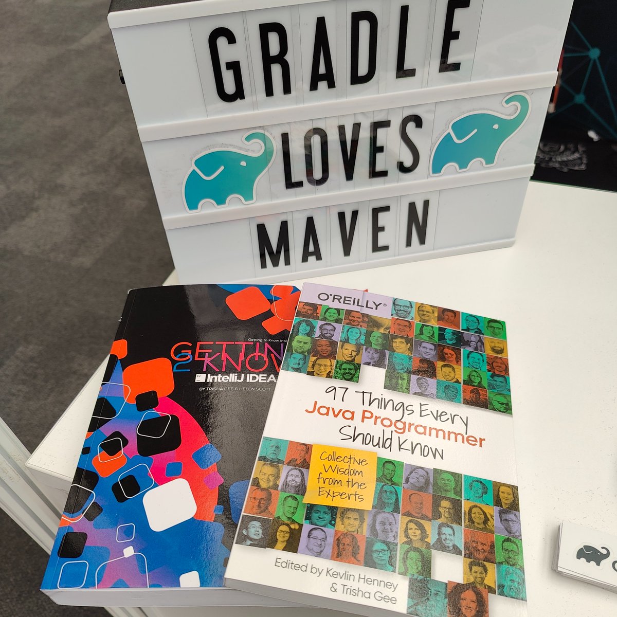 Winners of copies of 97 Things Every Java Programmer Should Know and Getting to Know IntelliJ IDEA have been informed! Check you mail, and if you're a lucky winner come to the @gradle booth at #DevoxxUK to pick it up