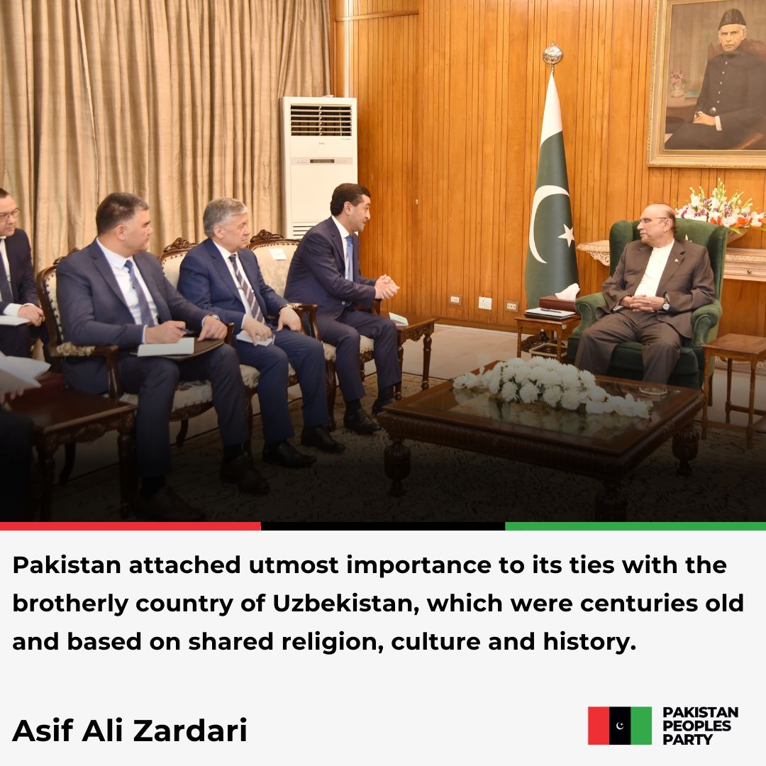 The Foreign Minister of Uzbekistan, @FM_Saidov, called on President @AAliZardari, today Aiwan-e-Sadr, Islamabad. Raed More: ppp.org.pk/pr/31884/