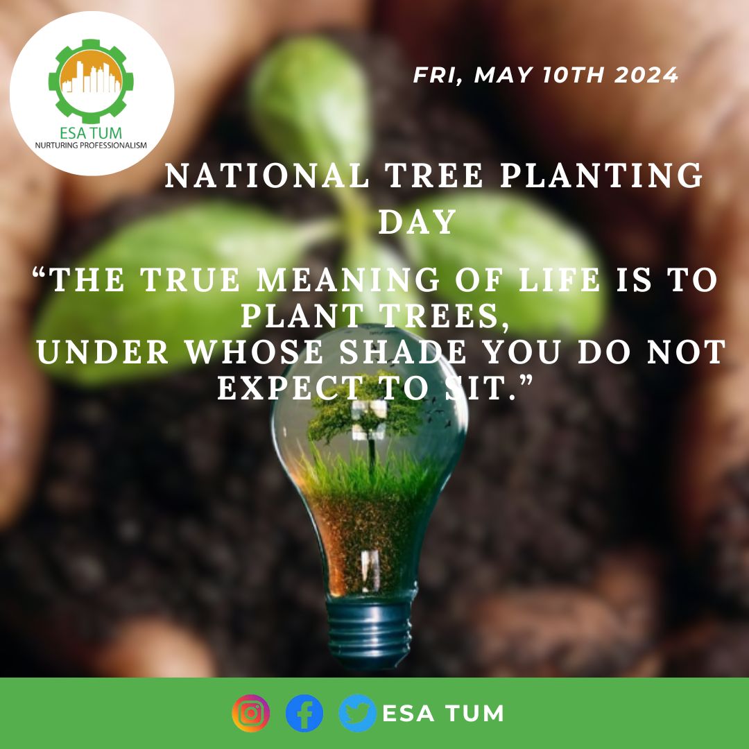 Join ESA TUM for the tree planting program tomorrow. Let's join hands and make the world a better place to live in by planting more trees.