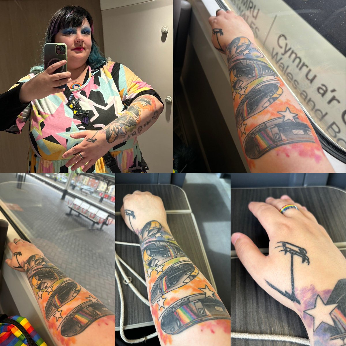 It’s been exactly a year since I met the @GWRHelp trainbow!
How she changed my life, I’ve had so much fun and everything else since then it’s been amazing 
Thank you for trainbow

Had to put the tattoo in this post and a then and now comparison 

It’s gone by so fast 
#trainbow