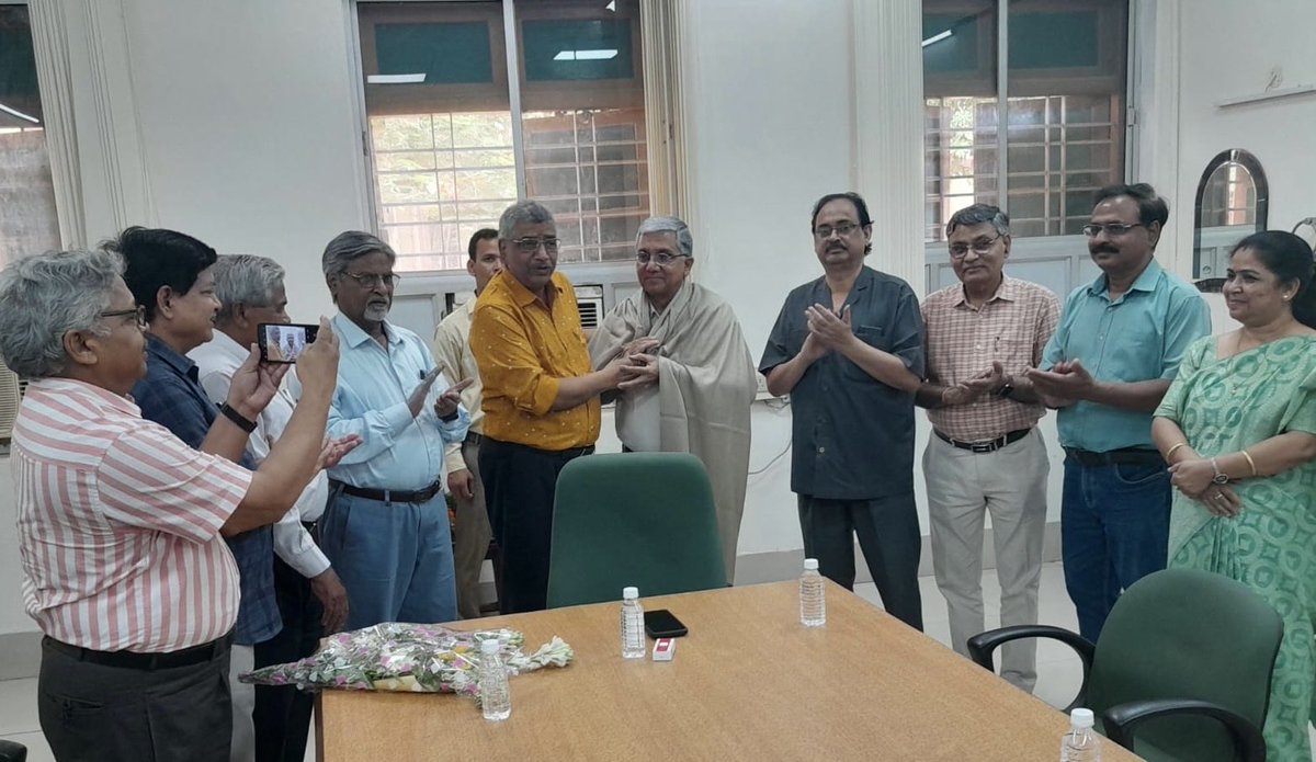 Touched by the affection n feelings of colleagues in Department of Botany, BHU where I spent nearly 8 years as a student of B Sc, M Sc, n Ph. D.Thanks to Prof Ravi Asthana, Head n other colleagues who invited to felicitate n wish me well for my next innings. ⁦@VCofficeBHU⁩
