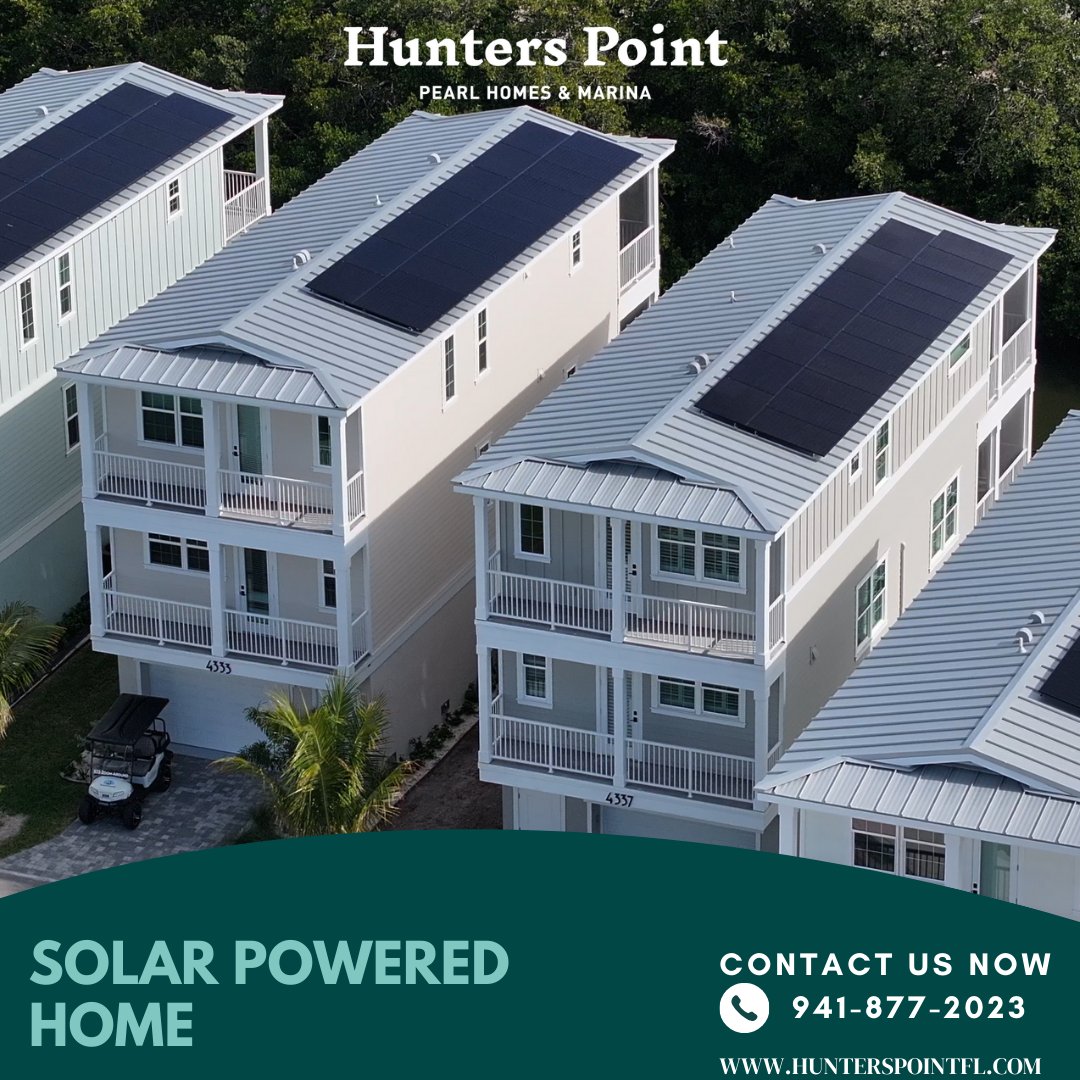 ☀️🏡 Experience the Future of Energy with Solar Powered Homes at Hunter's Point! 🌿💡

💻: bit.ly/45zlUz2
📞: 941-877-2023

#WaterfrontProperty #DreamHome #HuntersPoint #GreenHomes #Innovation #SustainableLiving #sustainablelifestyle #SolarPower #RenewableEnergy