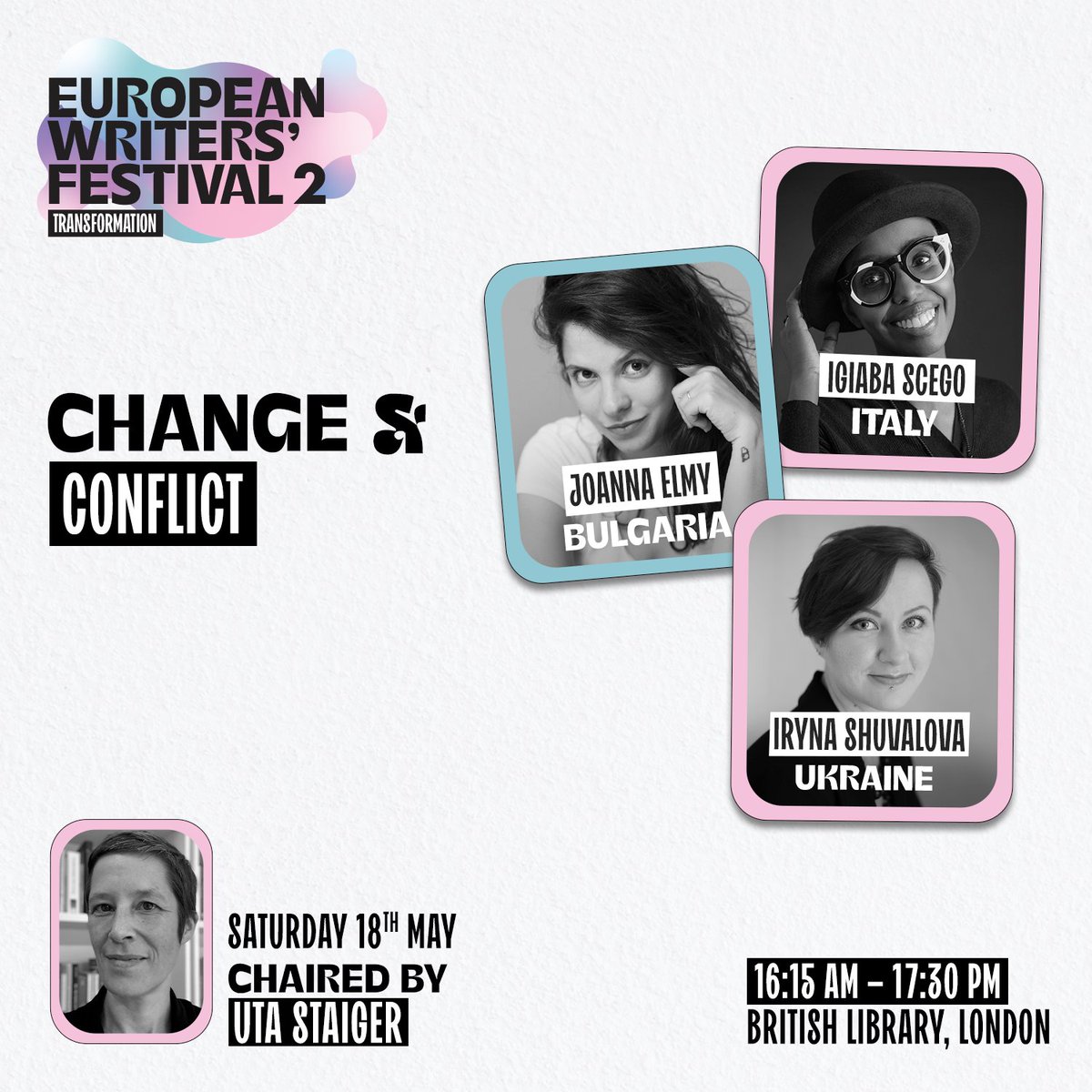 And on the first day, we created 4 panels! Panel 4 will be chaired by @ukstaiger of @UCL_EI and looks set to discuss 'Change & conflict' Featuring @casamacombo & Iryna Shuvalova from @UkrEmbLondon @eurolitnet @britishlibrary @GoldRosie @ItalyinUK
