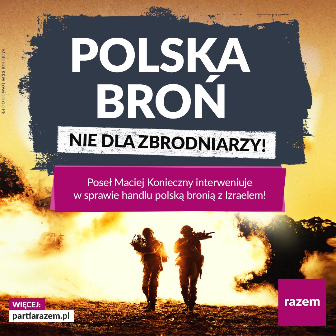 Czy Polska sprzedaje broń Izraelowi? Pytamy i interweniujemy u premiera @donaldtusk, ministra @sikorskiradek i ministra @Hetman_K! ⤵️⤵️⤵️ partiarazem.pl/aktualnosci/20…