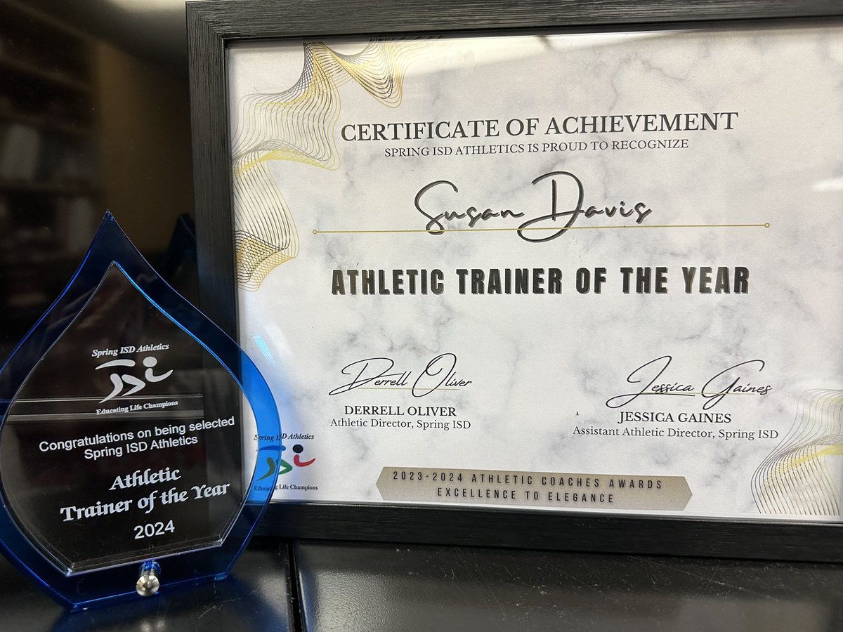 About last night…
Spring ISD coaches awards
Thank you for the honor <a href="/SISDAthletics/">SISD Athletics</a> <a href="/SWATAD6/">SWATA</a> <a href="/NATA1950/">NATA</a> <a href="/NATA_SSATC/">NATA SSATC</a> <a href="/whsmustangs/">Westfield Mustangs</a>