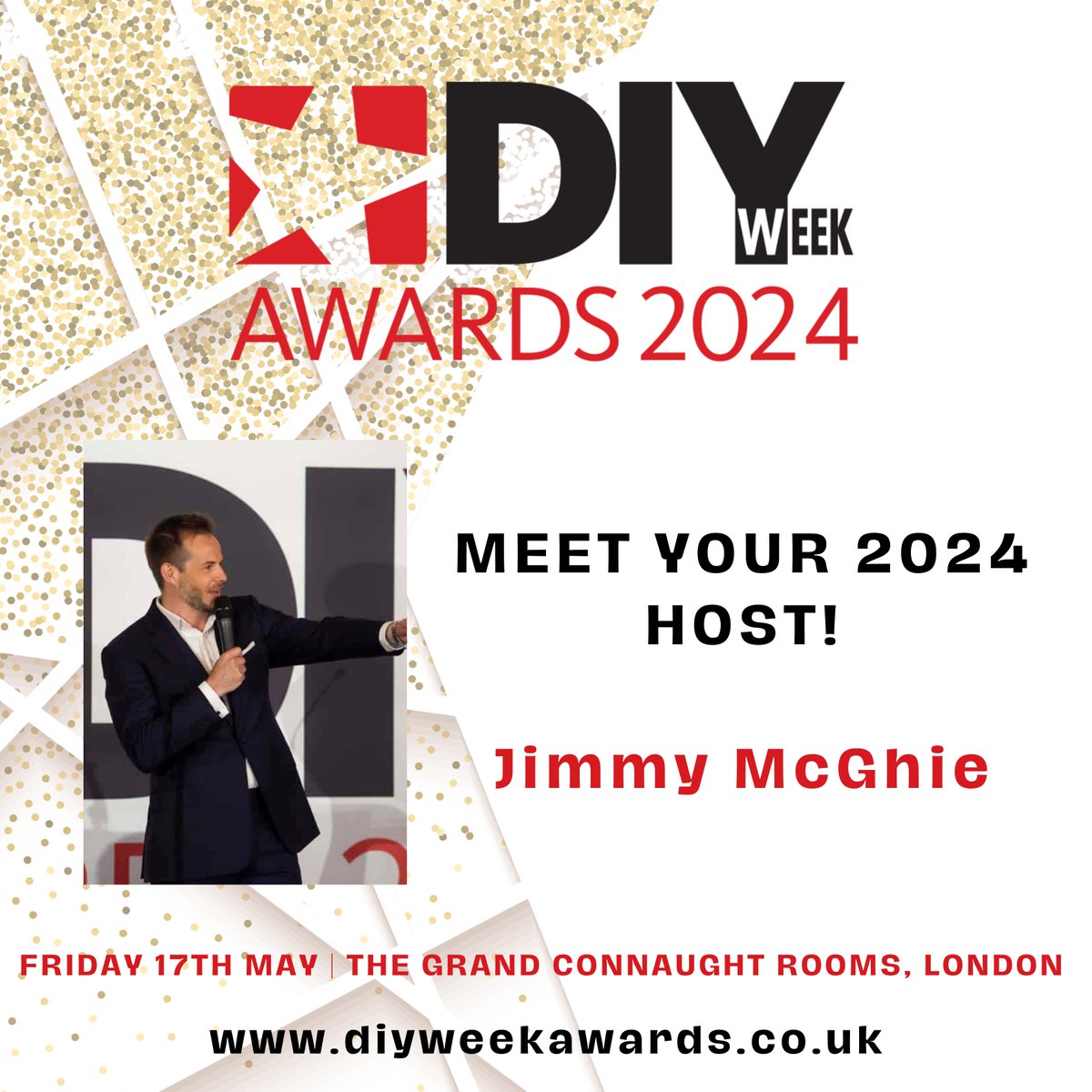 Meet your 2024 host.. Jimmy McGhie! 

Jimmy has performed stand up all over the world and appeared on numerous television and radio  programmes.

Secure your seats now - diyweekawards.co.uk/book-tickets/ 

#DIY2024 #booktickets #dontmissout