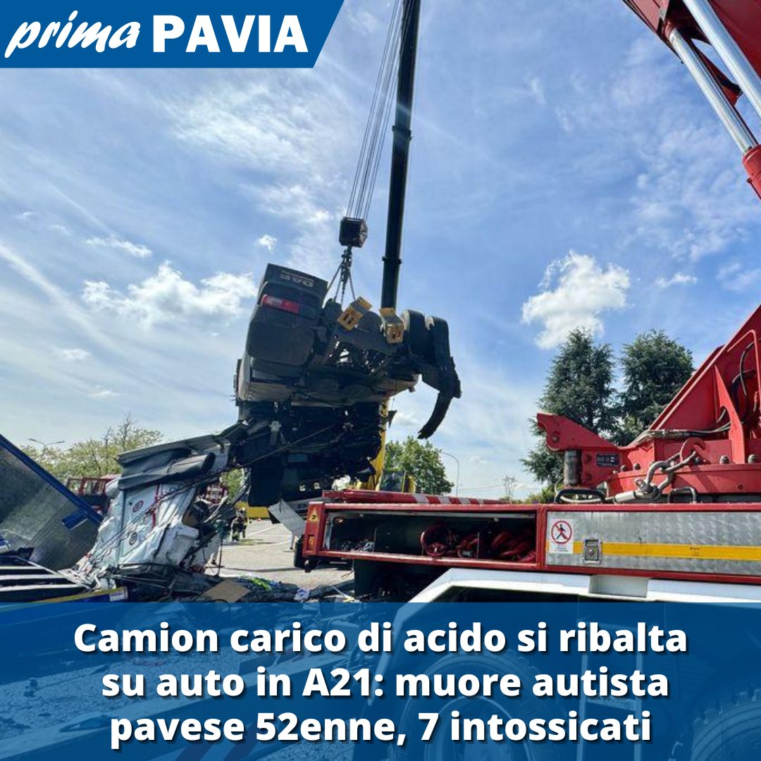 LEGGI QUI: primapavia.it/cronaca/camion…
#IncidenteStradale #A21 #Pavia #Piacenza #VigilidelFuoco #Soccorso #PoliziaStradale #Code #Cronaca #Notizie #News