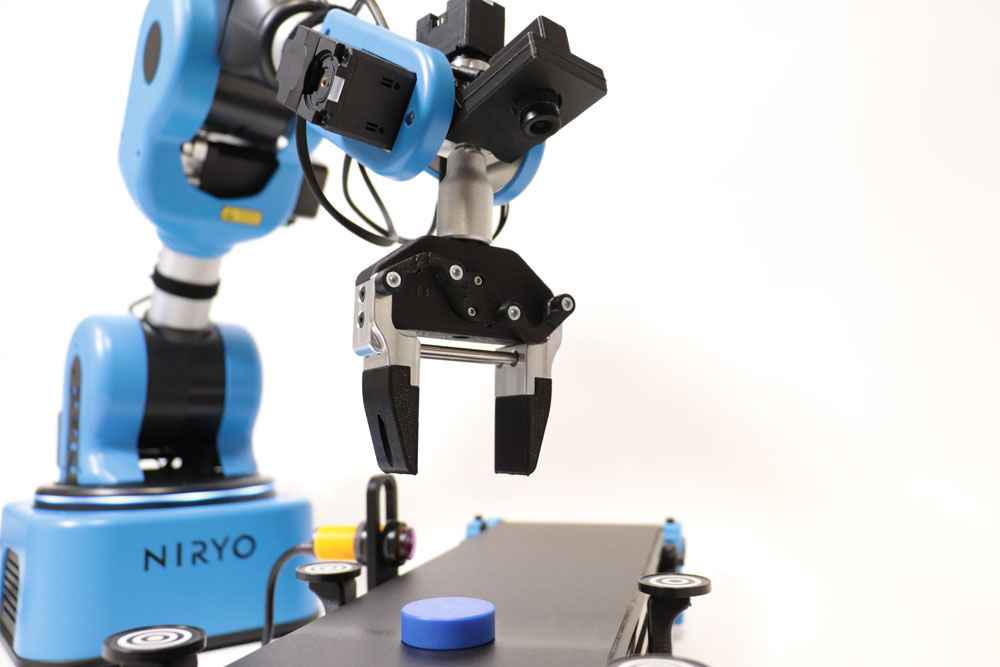 Say hello to the @NiryoRobotics Ned2, our newest desktop collaborative robot. This 6-axis robot is ideal for teaching programming, mechanical engineering, control theory and more! #robotics #programming #cobot