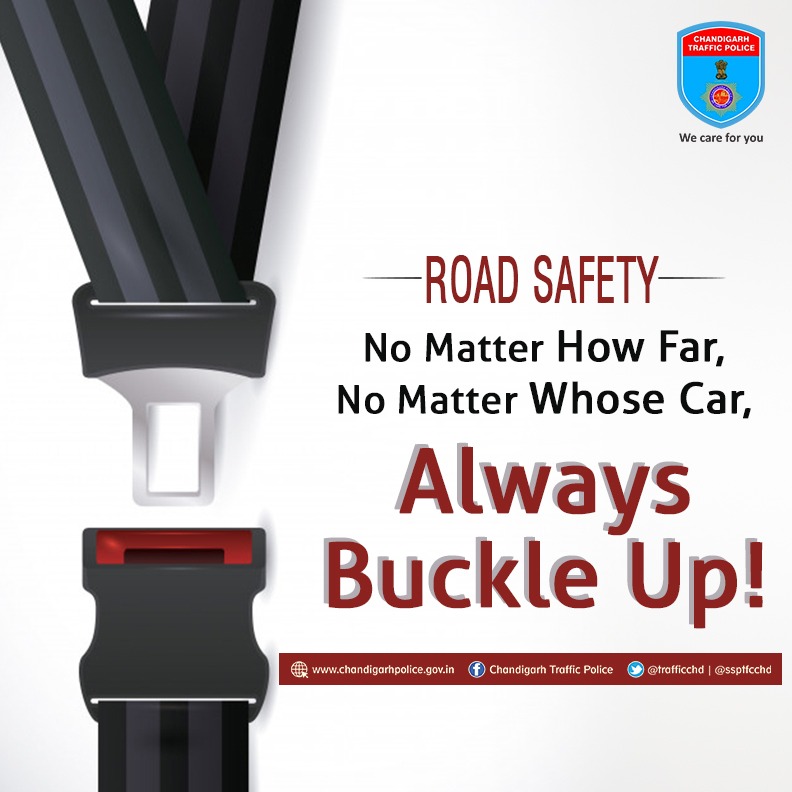 Seat belts aren't as confining as a wheelchair!
Wear your seat belt for it saves lives.

#ChandigarhTrafficPolice #chandigarh #staysafe #safety #safedriving #lifeisprecious #roadsafety #WeCareForYou