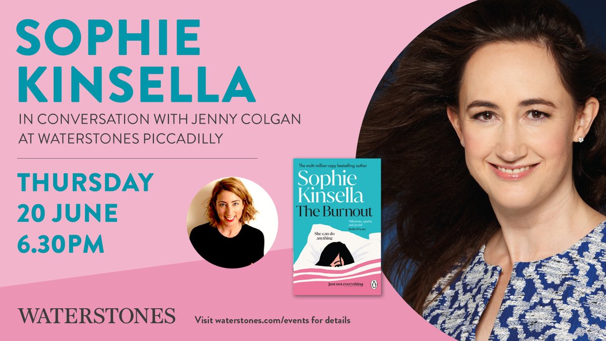 I’m so looking forward to being in conversation with my good friend and fellow author @jennycolgan at @WaterstonesPicc! We’ll be talking about The Burnout on paperback publication day, 20th June from 6.30pm. Tickets are available here: bit.ly/Burnout_event