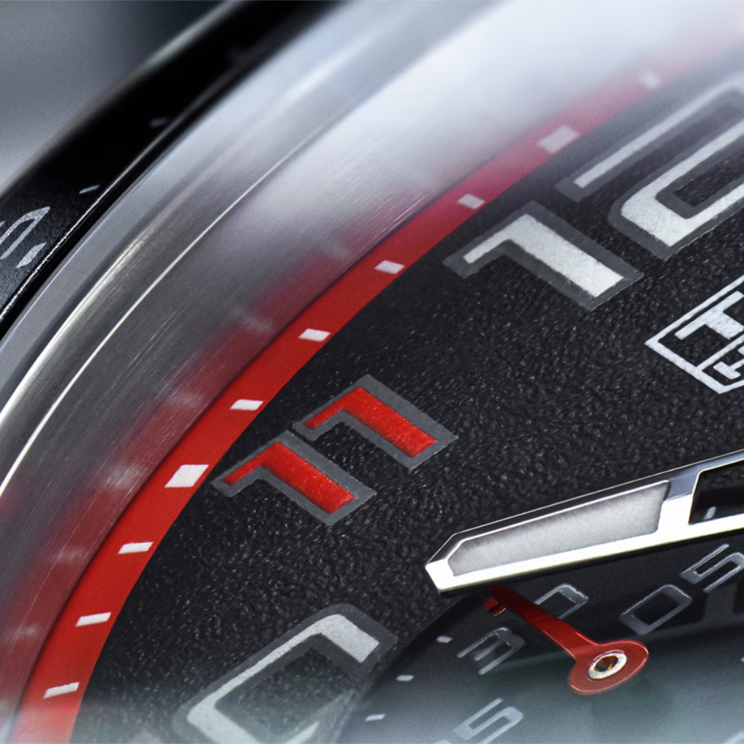 Designed for those who live life in the fast lane, this special edition 43 mm timepiece is a tribute to the world's most dangerous racetrack. Explore the Formula 1 collection here: bit.ly/3U70plf #CWSellors #LuxuryWatches #TAGHeuer #Formula1 #Indy500