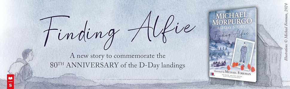 Happy publication day to Finding Alfie, a new story about this milestone moment in British history from Michael Morpurgo & Michael Foreman. Read the 5* review in the @Telegraph '“Morpurgo’s powerful new testament to D-Day horrors…' ⭐⭐⭐⭐⭐