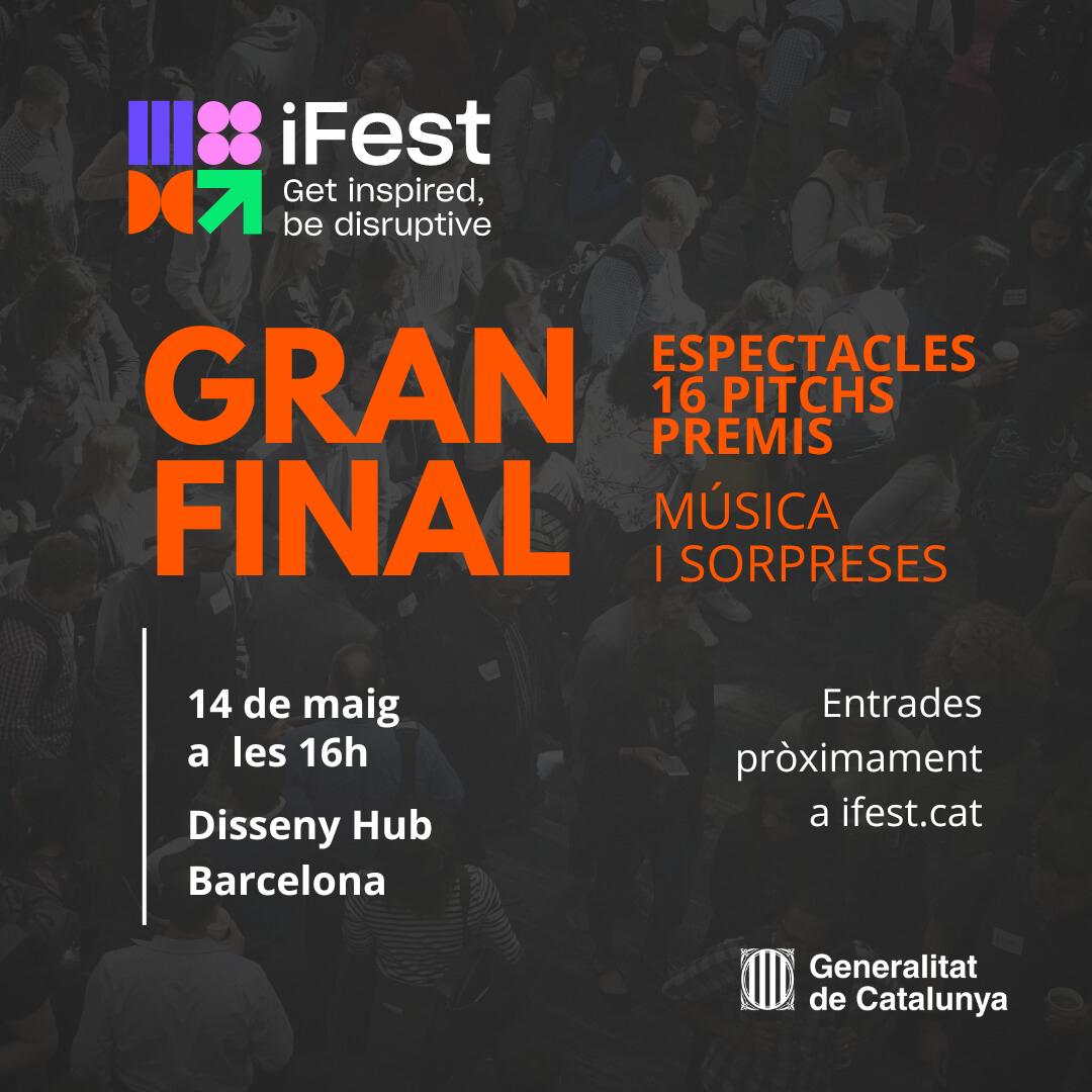 🚀 Aconsegueix la teva entrada per a la #iFestcat Challenge Competition a: ifest.cat ⏰ El 14/5, a partir de les 16h, al @dissenyhub de Barcelona! 🏆 Presentacions, actuacions musicals, sorpreses, premis i molt més 👇 gen.cat/4b3hTGs
