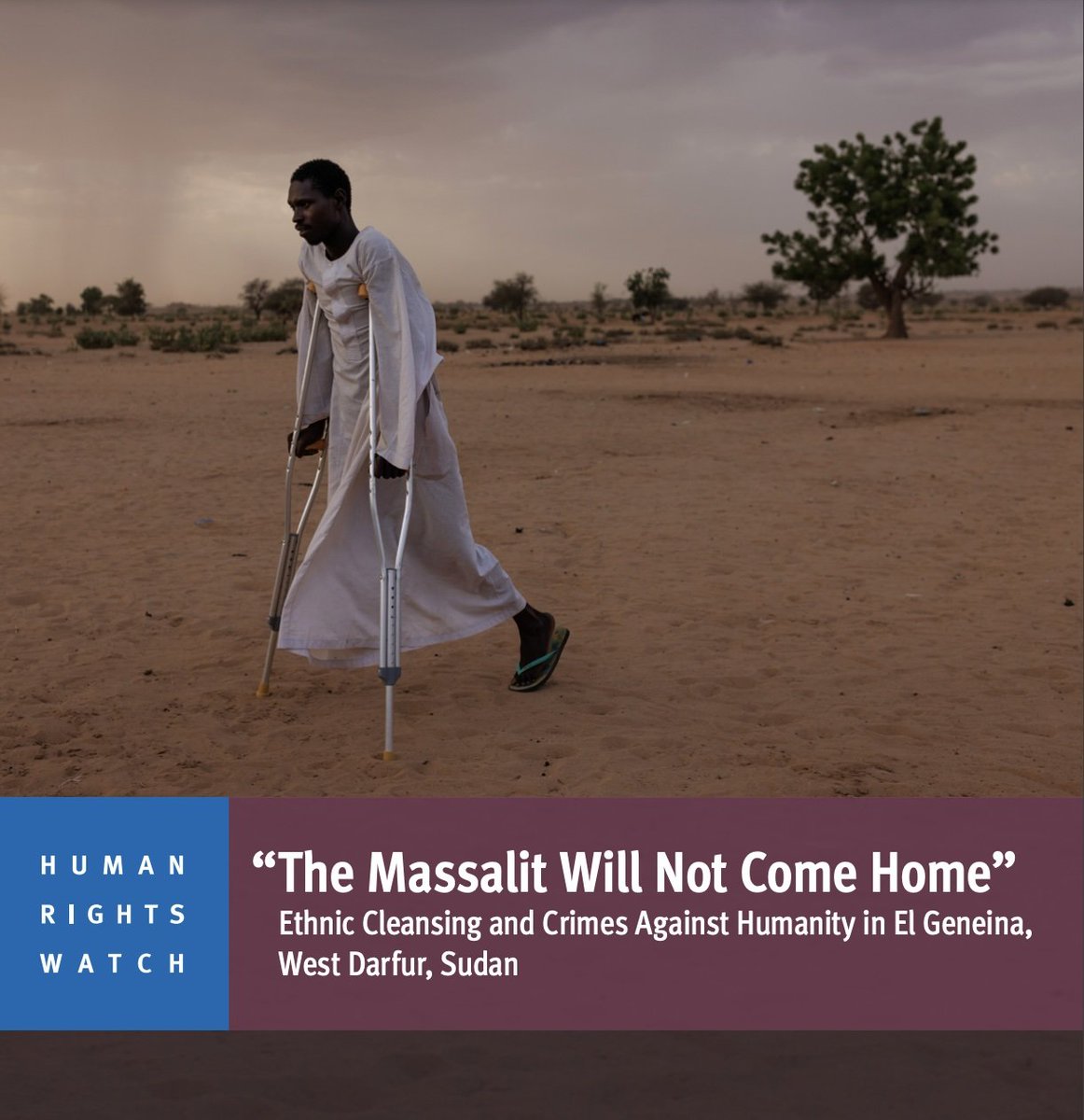 🚨In a new 218-pg report, @hrw documents widespread war crimes & crimes against humanity as part of the RSF's ethnic cleansing campaign in West #Darfur #Sudan. Concerted global action is needed NOW to stop further atrocities & hold perpetrators to account. hrw.org/report/2024/05…