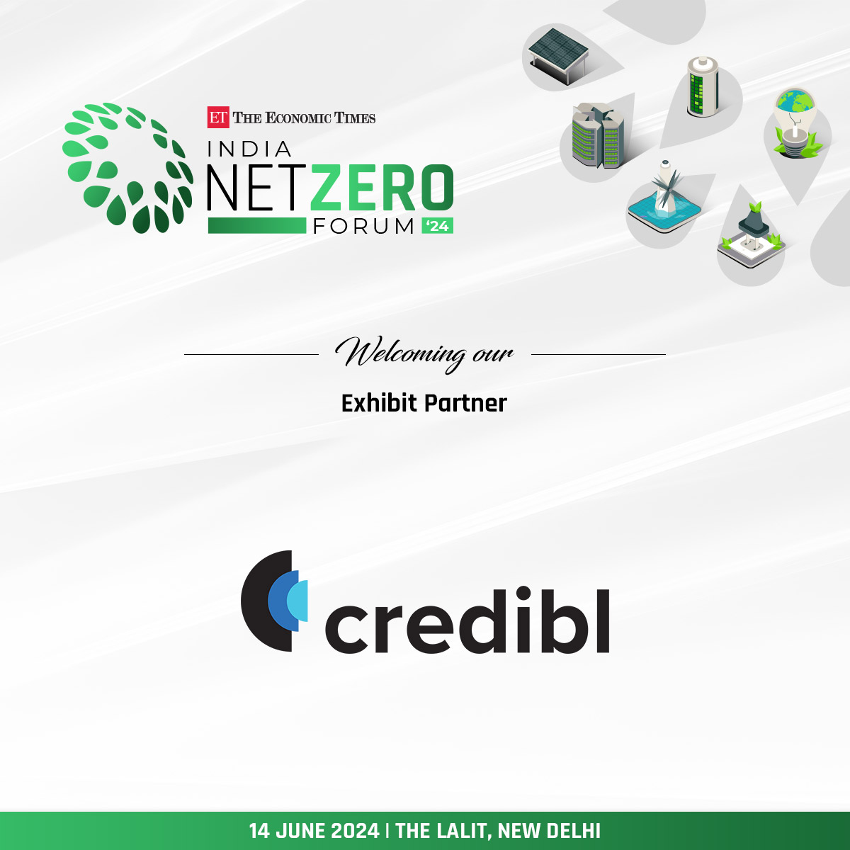 #PartnerAnnouncement Announcing our collaboration with Credibl as our Exhibit Partner for #ETIndiaNetZero! Join our dynamic partnership as we delve into the realms of sustainability, technology, and economic advancement. Register Now: bit.ly/4a9Nbek #energy #future