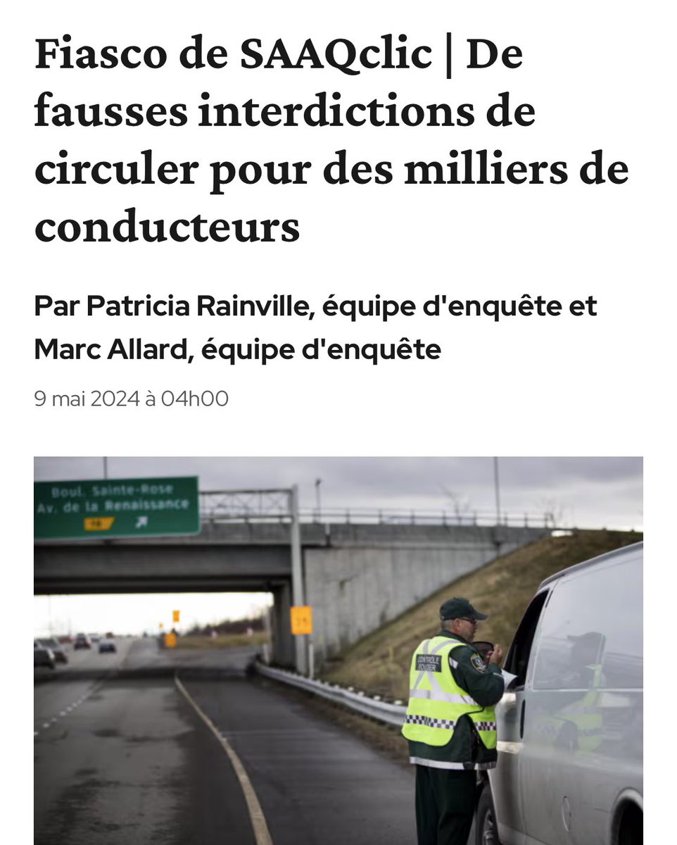 Fiasco de SAAQclic | De fausses interdictions de circuler pour des milliers de conducteurs. Encore de l’improvisation caquiste et ce sont les Québécois qui paient les frais. #AssNat #continuons lesoleil.com/actualites/202…