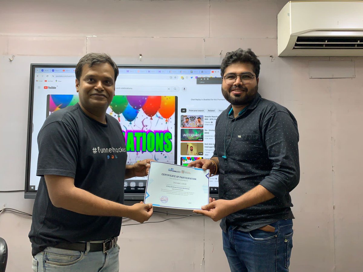 saurabrandveda's tweet photo. Congrats to the New AI Marketing Force! Want to learn the skills to build high-converting funnels powered by AI? Stay tuned for announcements about our next AI-Driven Funnel Workshop! #Brandveda #Workshop #MarketingCertification #DigitalMarketing #RegisterNo https://t.co/HzRyfNUaKw