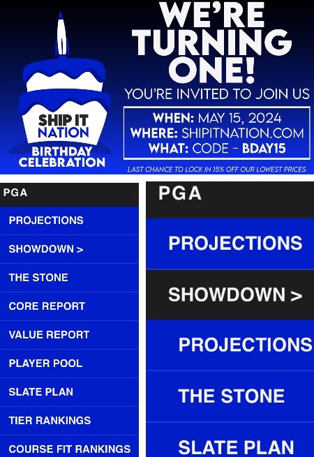 ⛳️WELLS FARGO⛳️ LAST CHANCE FOR 15% OFF! Join TODAY and get ⤵️ • Proj./Own.% 📊 • The Stone Tool 🛠️ • Course Fit Rankings 📝 • Showdown 📈 • Course 📚 • Discord 💬 & MORE! ShipItNation.com/Join-PGA Code: BDAY15 to LOCK IN 15% off! Monthly: ~$1/day Annual: ~$5/event
