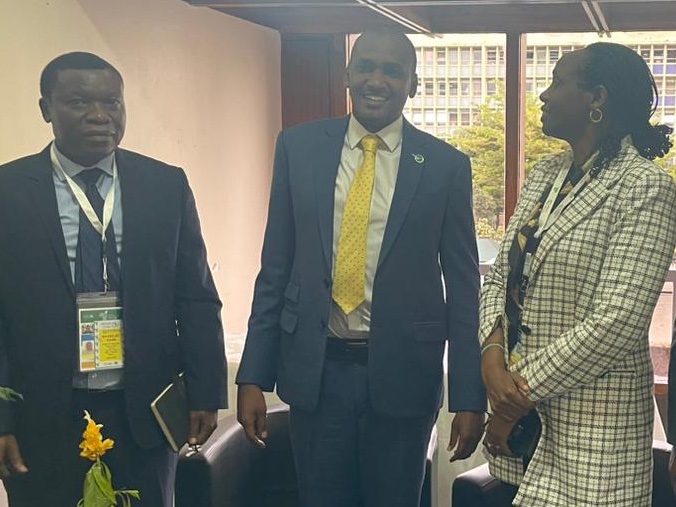 This morning Uganda Minister of Agriculture @FrankTumwebazek met with AGRA President Dr. @Agnes_Kalibata on the sidelines of #AFSH2024 to explore critical areas of collaboration in food systems. The meeting was attended by #AGRAinUganda Country Director, David Wozemba.