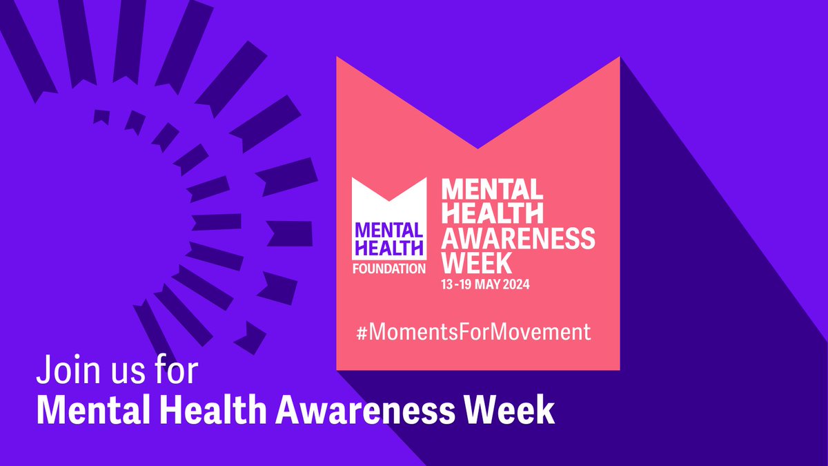 It's #MentalHealthAwarenessWeek 13th to 19th May! Find out more and get involved: mentalhealth.org.uk/mhaw #MomentsForMovement