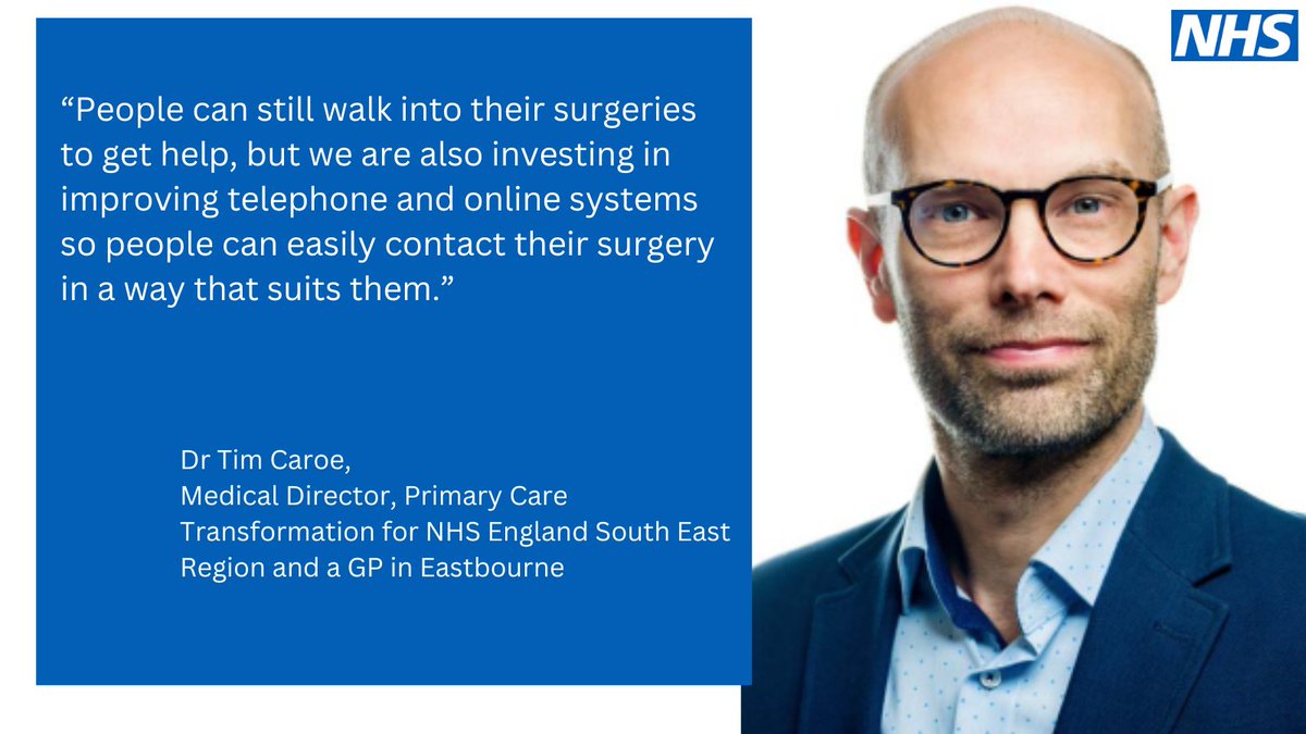 There were one million more GP practice appointments available to patients in the South East in March this year compared to March 2019 (pre-pandemic) recent NHS figures reveal. Dr Tim Caroe tells how Primary Care in the South East is transforming. england.nhs.uk/south-east/202…