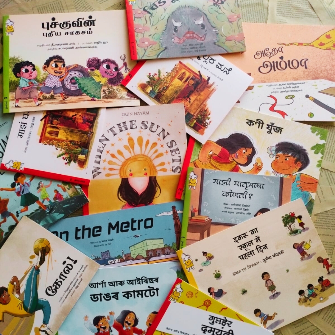 Did you that know Pratham Books has published and printed children's books in 29 Indian languages including languages like Gondi? And our online platform StoryWeaver has books in 361 languages from all over the world?