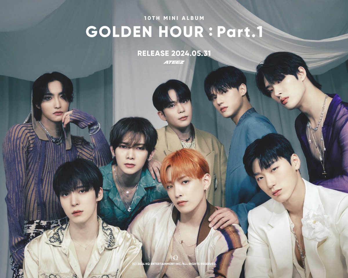 [📷] ATEEZ(에이티즈) GOLDEN HOUR : Part.1 Concept Photo 3
⠀
2024. 05. 31 RELEASE
⠀
#ATEEZ #에이티즈
#GOLDENHOUR #GOLDENHOUR_Part1