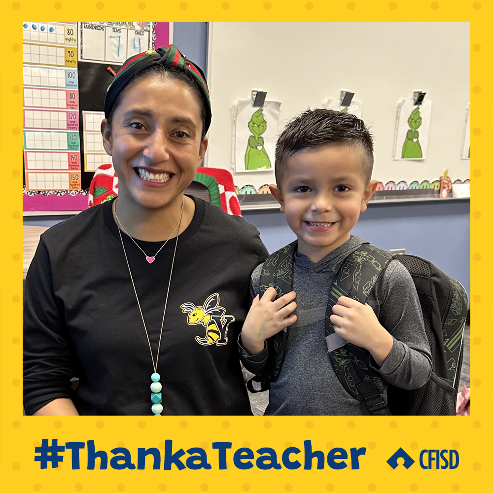 Nominations for @CyFairYeager teacher Maritza Ochoa: - 'She has been the teacher for my four kids she always goes out her way to help her students in education.' ~ Elsa, parent - 'We nominate Ms. Ochoa as our favorite teacher at Yeager. She is fantastic! She has made a