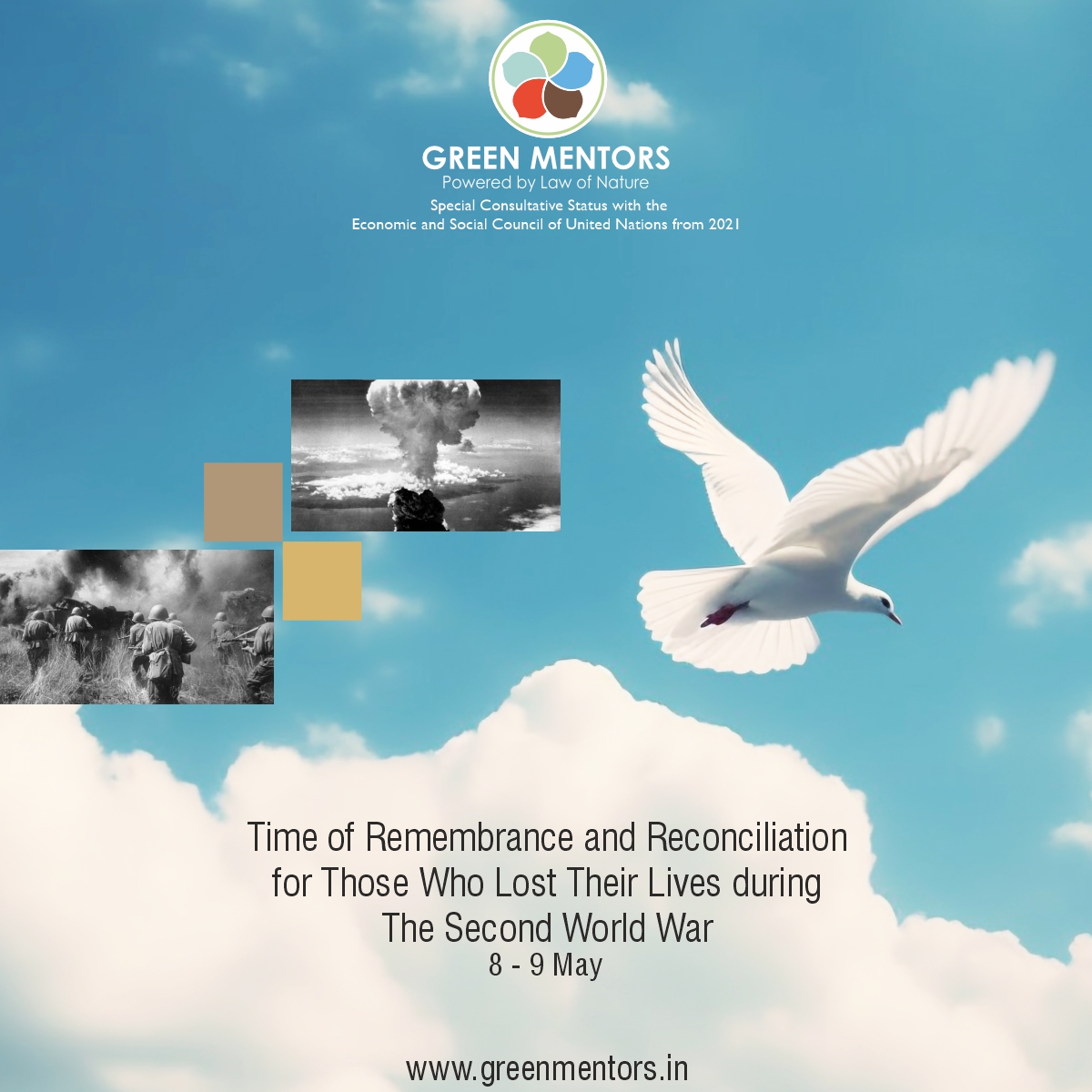 Green Mentors pays tribute to all victims of the Second World War.

Time of Remembrance and Reconciliation for Those Who Lost Their Lives during the Second World War, 8-9 May

#secondworldwar
#ClimateActionNow
#greenmentors