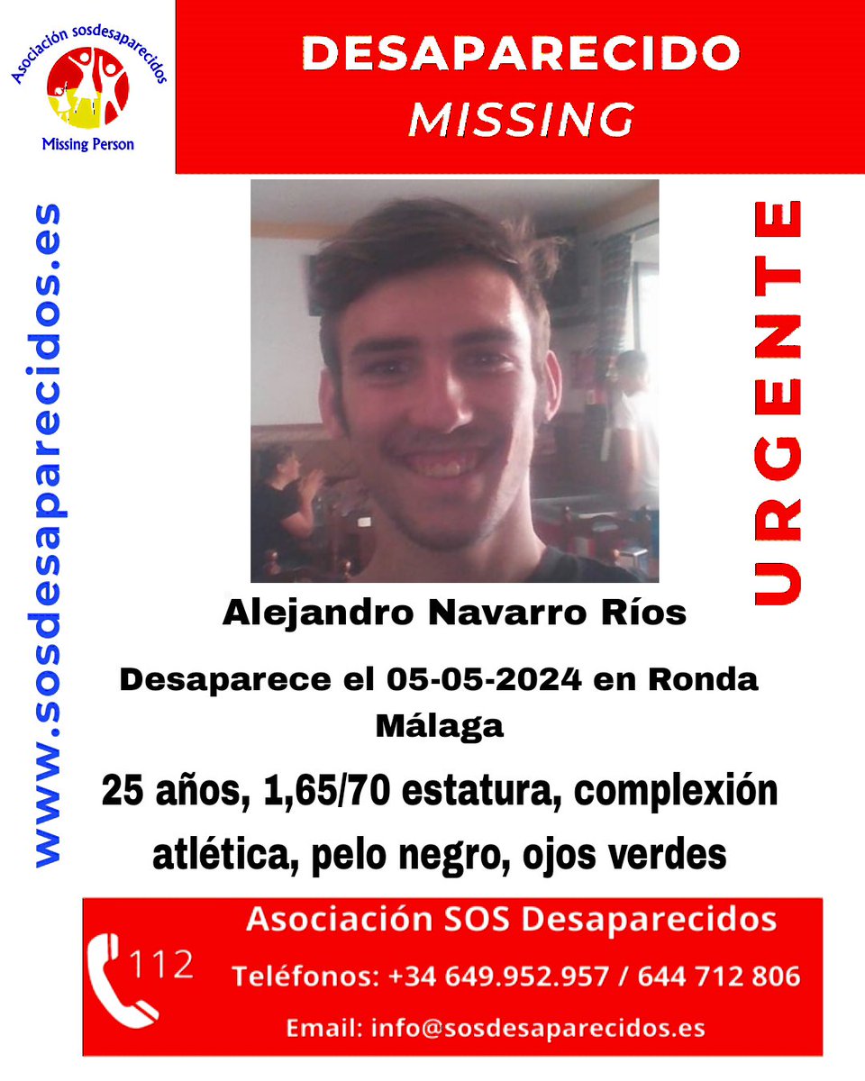 🆘 DESAPARECIDO
#desaparecido #sosdesaparecidos #Missing #España #Ronda #Málaga
Fuente: sosdesaparecidos
Síguenos @sosdesaparecido
