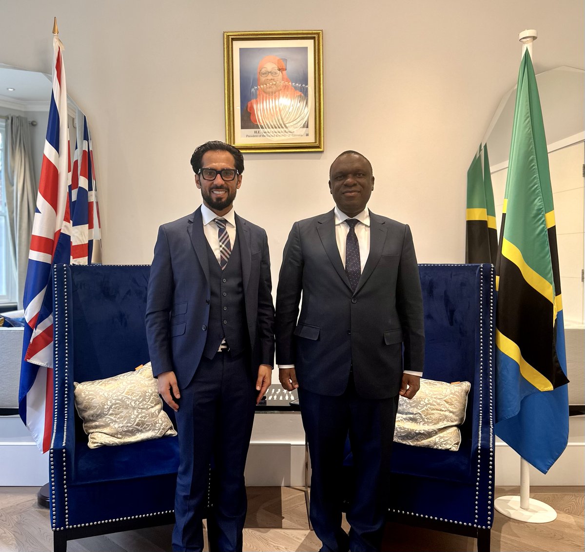 Honored to meet in London with Ambassador Kairuki @MbelwaK, Tanzania’s High Commissioner to the United Kingdom & Wales. We discussed ways to boost UK-Tanzania trade & utilize the Developing Countries Trading Scheme for @MeTL_Group textile products, opening doors for business…