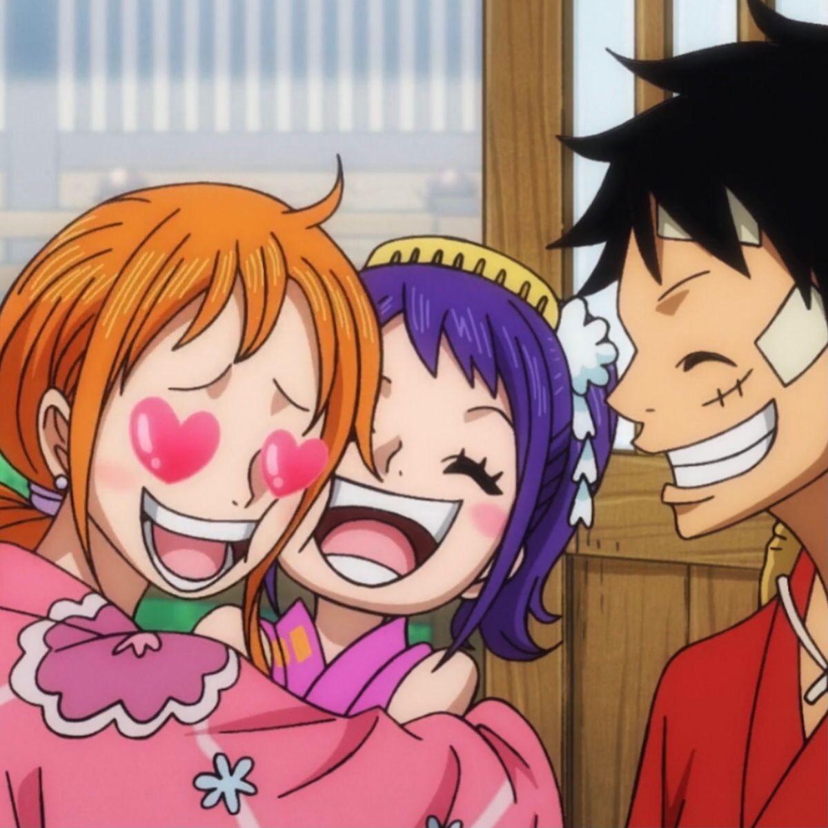 Luffy and Nami will be such beautiful loving parents in the future.  ❤️🧡 #Lunami #ONEPIECE #Luffy #Nami #LuNa