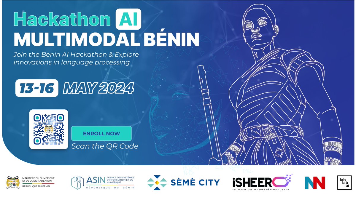 🎉 Join the Benin Multimodal AI Hackathon and embark on an exciting journey of innovation! 🚀 📅 When: May 13, 2024, 6:00 PM CET till May 16th 📍Online from anywhere in the world and 📍Onsite: Palais des congrès, Cotonou, Benin 🚀Dive into the world of language processing and