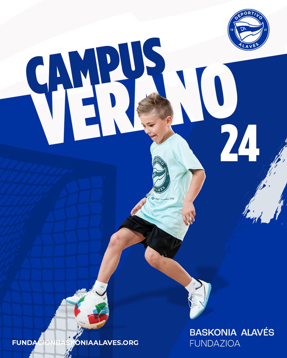 🔛 En marcha una nueva edición del Campus de Verano del @Alaves ✍️ El periodo de inscripción se abrirá el próximo martes, el lunes en exclusiva para los miembros de la Escuela de Fútbol 🖇️ tinyurl.com/2fuvvknr ¡Apúntate!