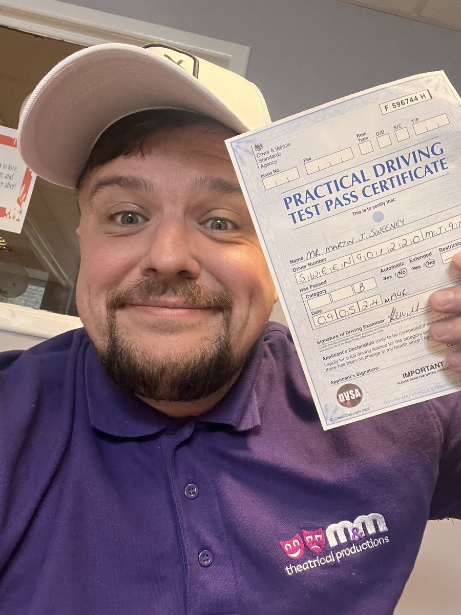 Roads are no longer safe!

Only gone and bloody passed my test!